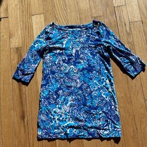 Lilly Pulitzer Vibrant Blue Patterned Dress